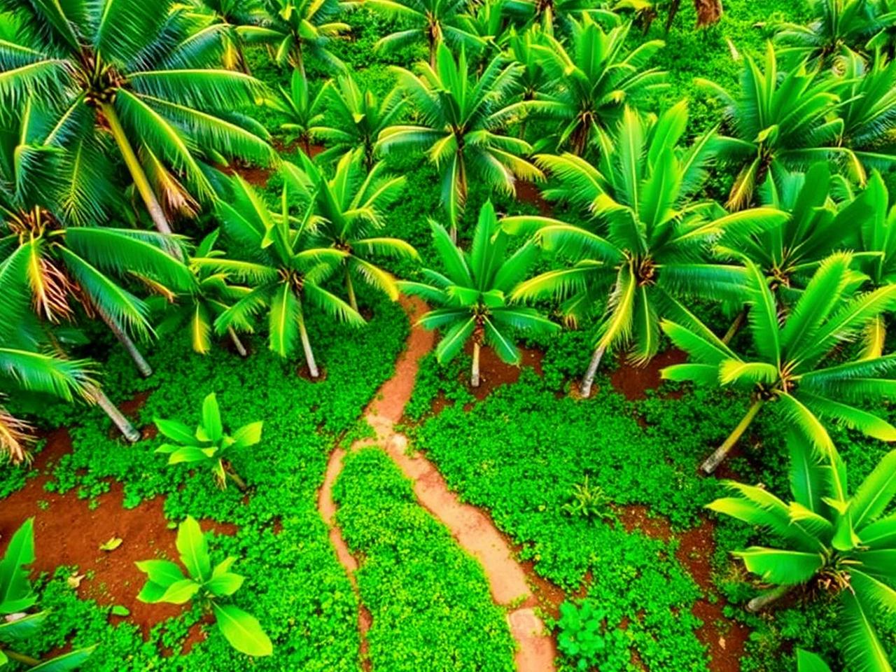 Aerial view of Mr. Kato Spice Farm in Zanzibar